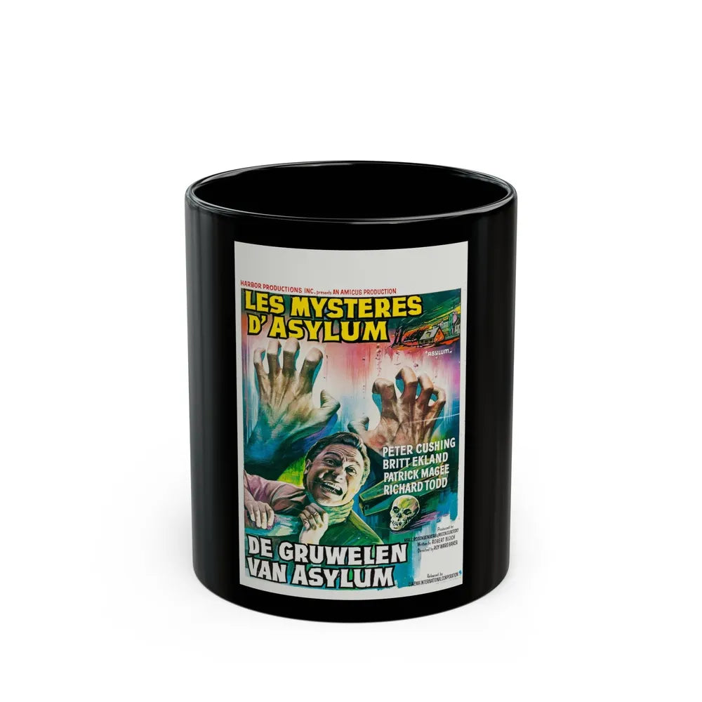 ASYLUM (BELGIAN) 1972 Movie Poster - Black Coffee Mug-11oz-Go Mug Yourself