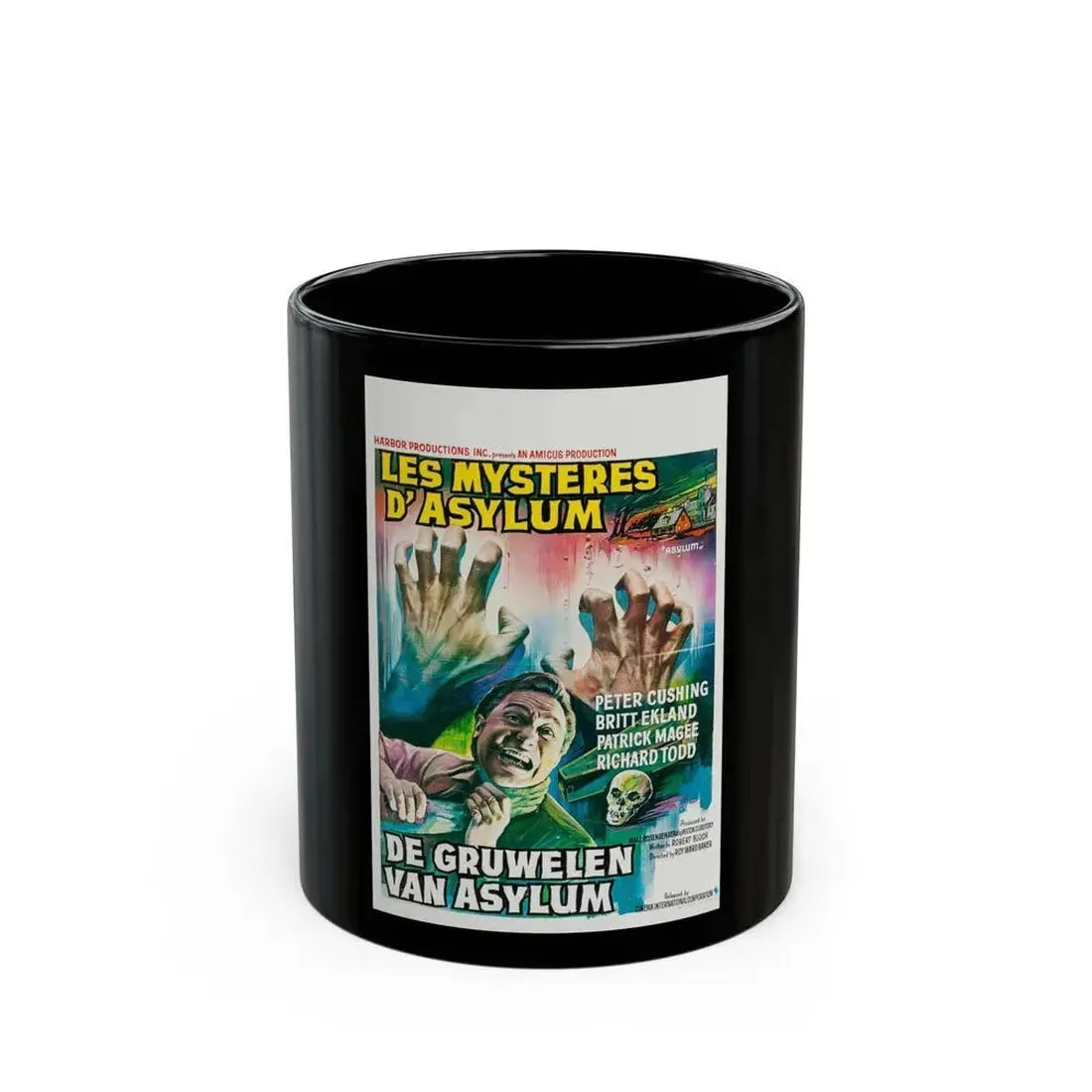 ASYLUM (BELGIAN) 1972 Movie Poster - Black Coffee Mug 11oz - Go Mug Yourself