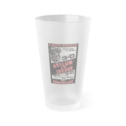 ASYLUM OF THE INSANE 1967 Movie Poster - Frosted Pint Glass 16oz-16oz-Frosted-Go Mug Yourself