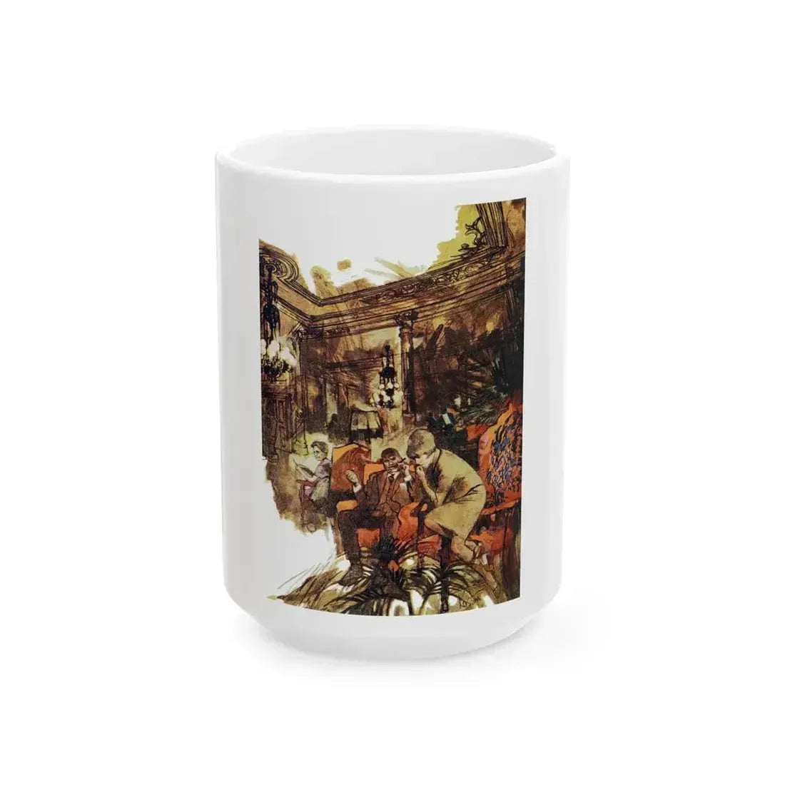 At Bertram's Hotel (Pt. 1 of 2), Good Housekeeping, March 1966 - White Coffee Mug 15oz - Go Mug Yourself