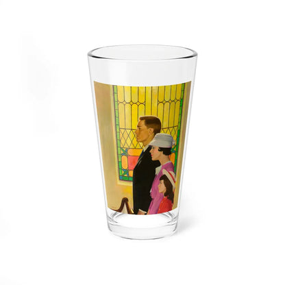 At Church (Magazine Illustration) Pint Glass 16oz-16oz-Go Mug Yourself