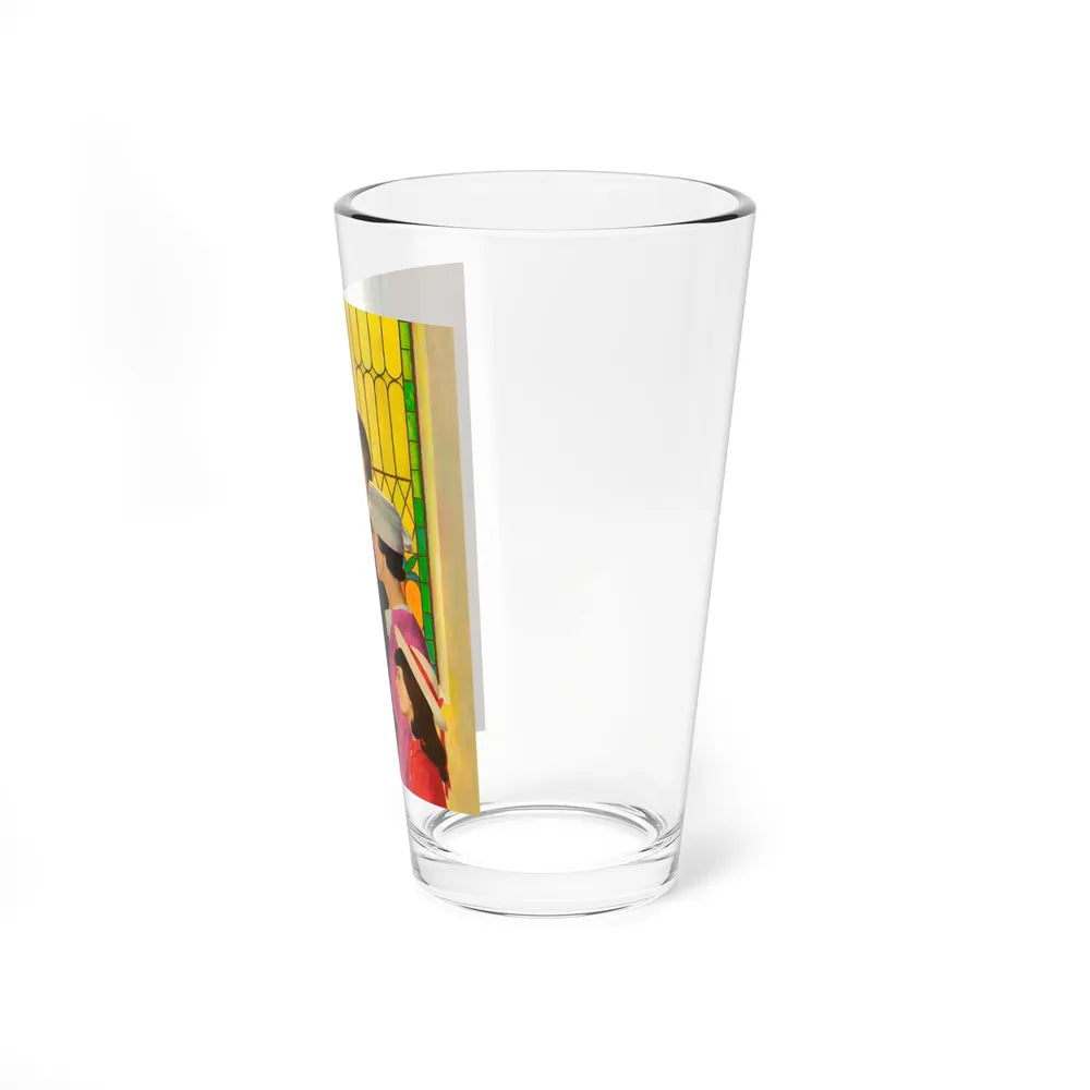 At Church (Magazine Illustration) Pint Glass 16oz-Go Mug Yourself