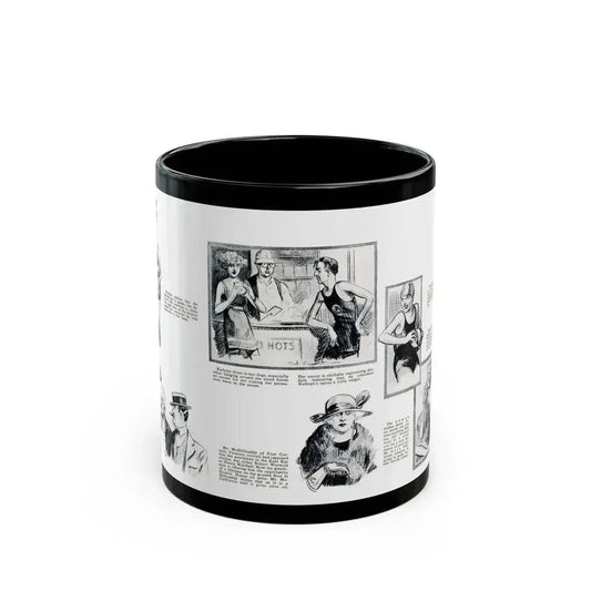 At Crystal Pier - Seen by Screenland's Artist, Screenland, August 1923 - Black Coffee Mug 11oz - Go Mug Yourself