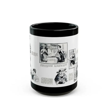 At Crystal Pier - Seen by Screenland's Artist, Screenland, August 1923 - Black Coffee Mug 15oz - Go Mug Yourself