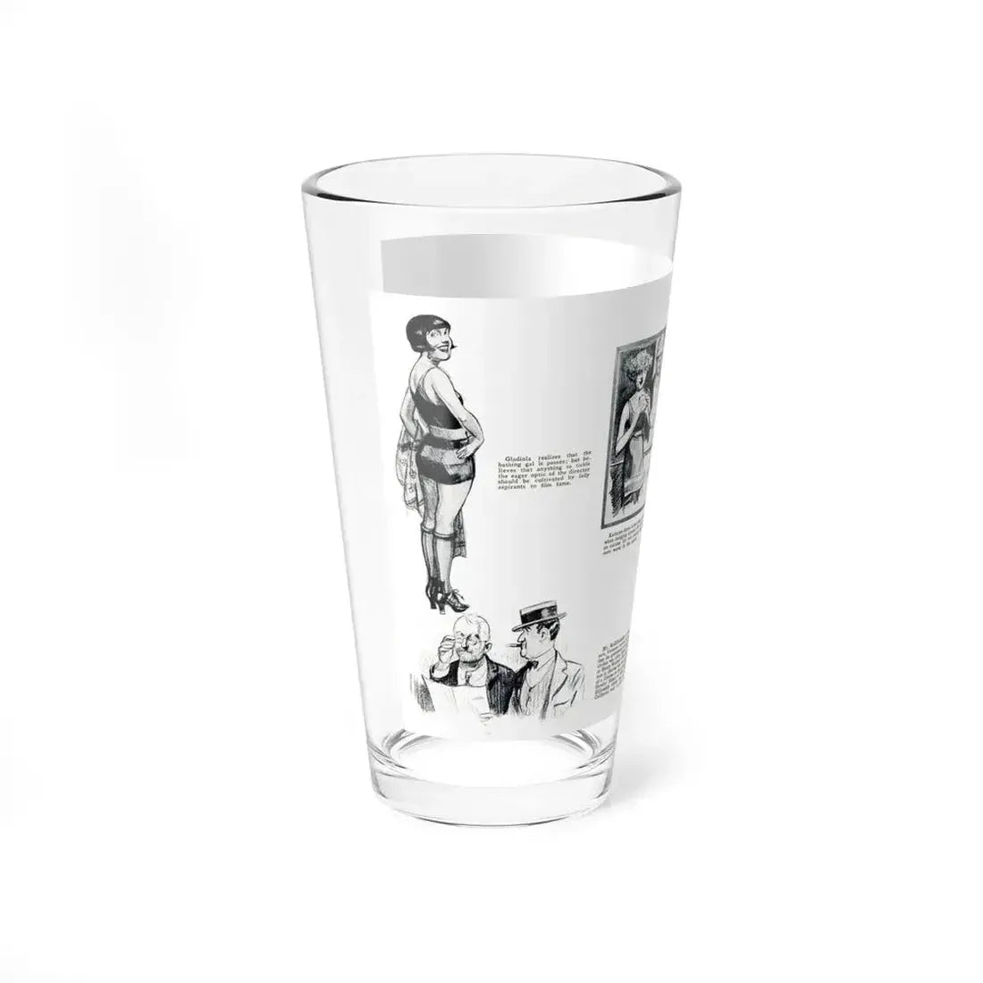 At Crystal Pier - Seen by Screenland's Artist, Screenland, August 1923 (Magazine Illustration) Pint Glass 16oz - Go Mug Yourself