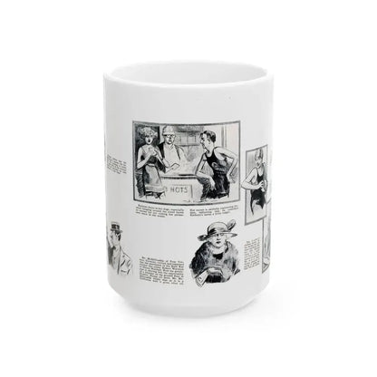 At Crystal Pier - Seen by Screenland's Artist, Screenland, August 1923 - White Coffee Mug 15oz - Go Mug Yourself