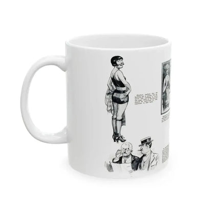 At Crystal Pier - Seen by Screenland's Artist, Screenland, August 1923 - White Coffee Mug - Go Mug Yourself