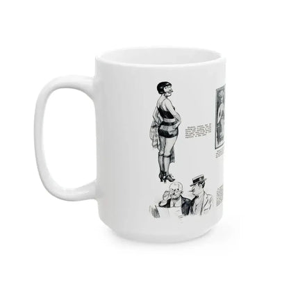 At Crystal Pier - Seen by Screenland's Artist, Screenland, August 1923 - White Coffee Mug - Go Mug Yourself
