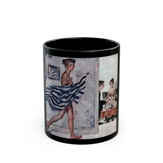 At First Sight, Cosmopolitan, April 1957 - Black Coffee Mug 11oz - Go Mug Yourself