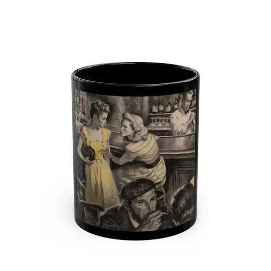 At His Best- and Worst, Redbook Magazine story illustration, December 1946 - Black Coffee Mug 11oz - Go Mug Yourself