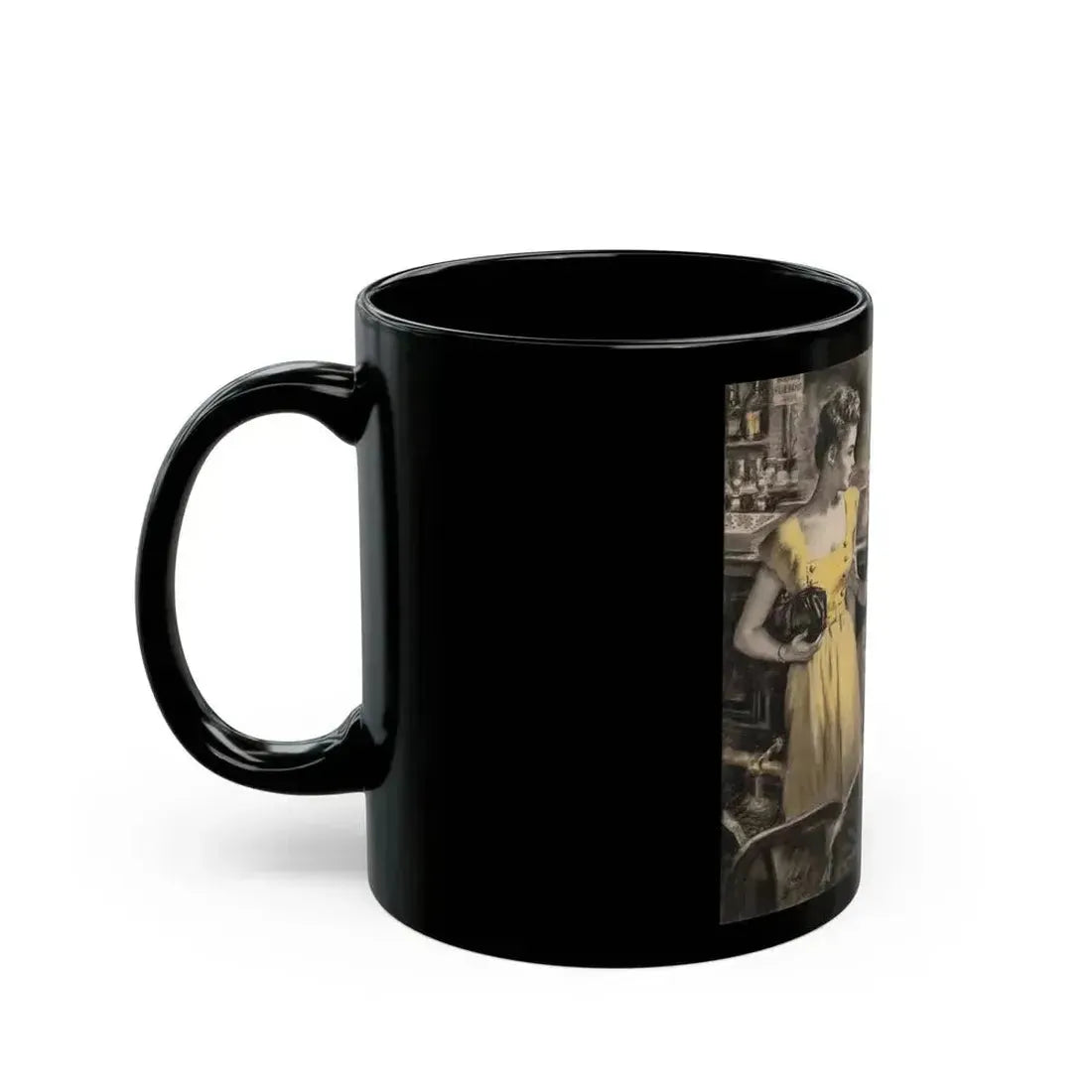 At His Best- and Worst, Redbook Magazine story illustration, December 1946 - Black Coffee Mug - Go Mug Yourself