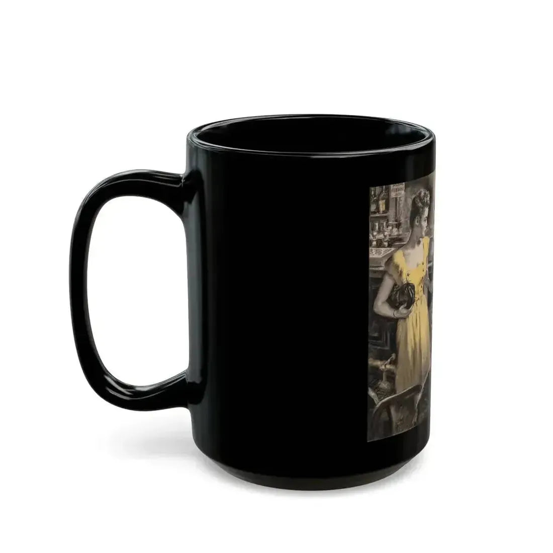 At His Best- and Worst, Redbook Magazine story illustration, December 1946 - Black Coffee Mug - Go Mug Yourself