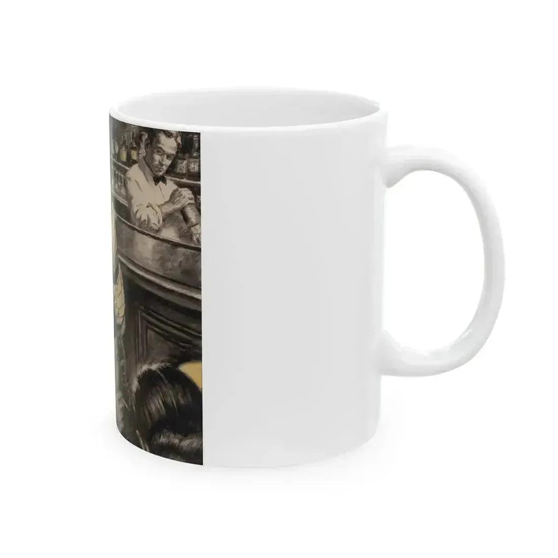At His Best- and Worst, Redbook Magazine story illustration, December 1946 - White Coffee Mug - Go Mug Yourself