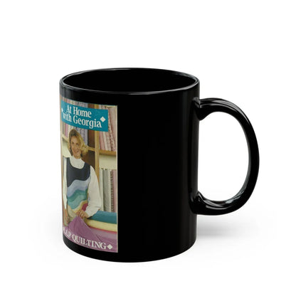 AT HOME WITH GEORGIA LAP QUILTING (VHS COVER) - Black Coffee Mug-Go Mug Yourself