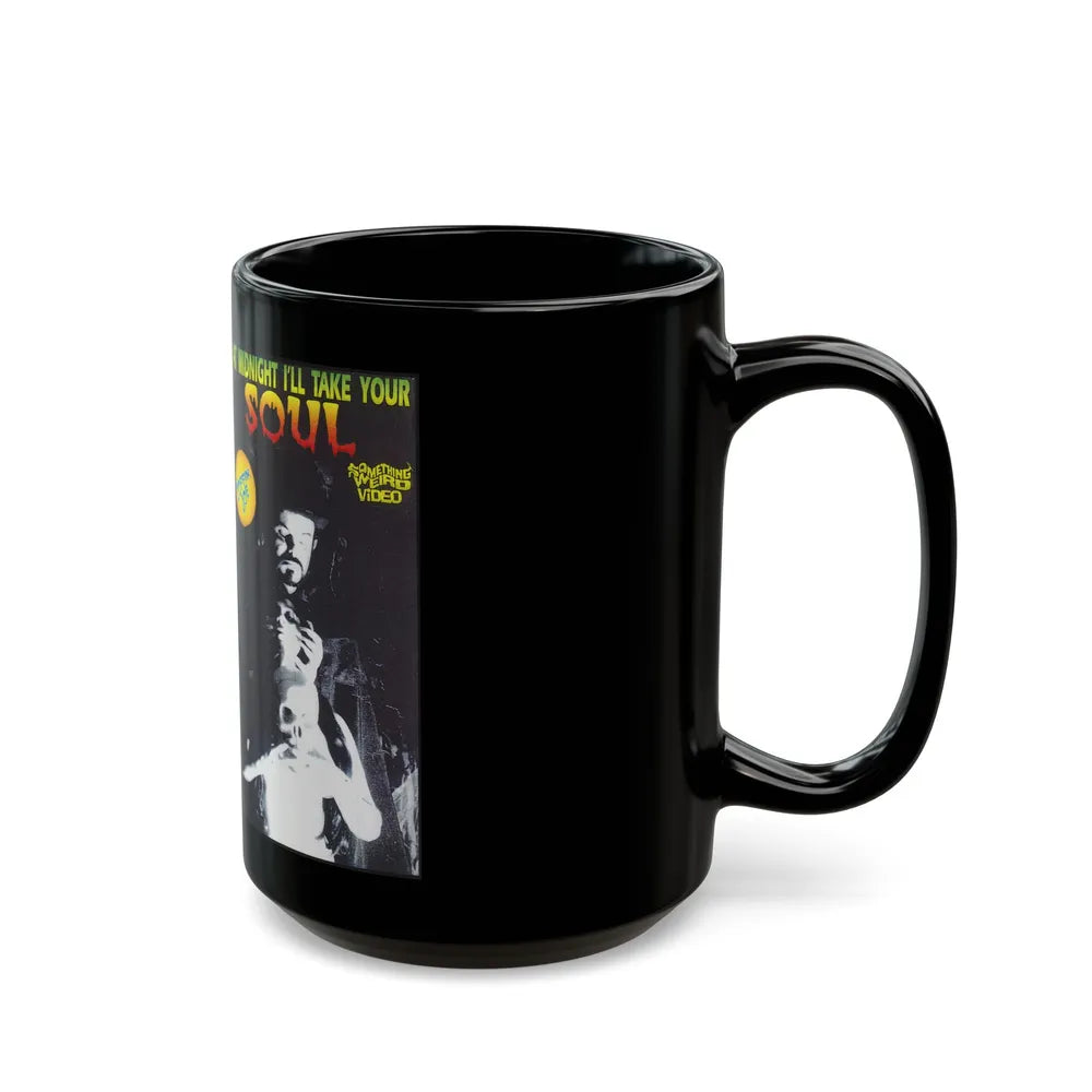 AT MIDNIGHT ILL TAKE YOUR SOUL COFFIN JOE SOMETHING WEIRD VIDEO (VHS COVER) - Black Coffee Mug-Go Mug Yourself