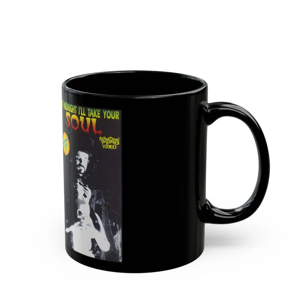 AT MIDNIGHT ILL TAKE YOUR SOUL COFFIN JOE SOMETHING WEIRD VIDEO (VHS COVER) - Black Coffee Mug-Go Mug Yourself