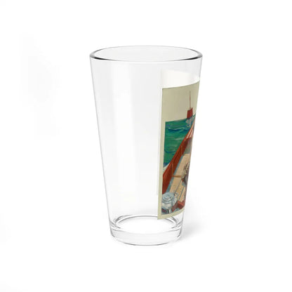 At Sea (Magazine Illustration) Pint Glass 16oz-Go Mug Yourself