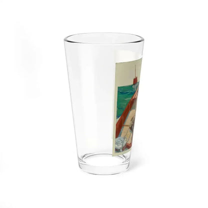 At Sea (Magazine Illustration) Pint Glass 16oz - Go Mug Yourself