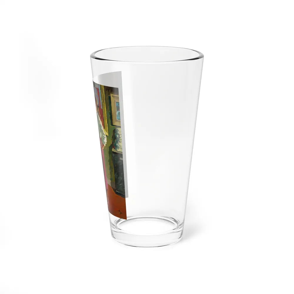 At the Art Museum (Magazine Illustration) Pint Glass 16oz-Go Mug Yourself