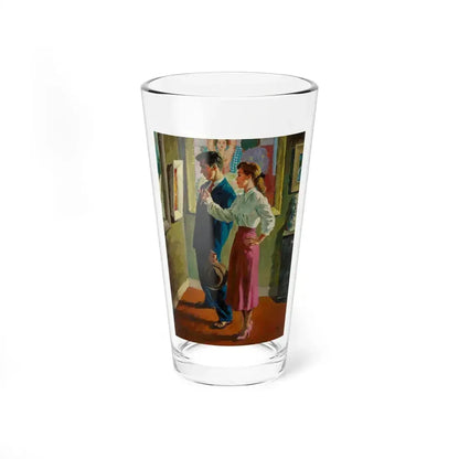 At the Art Museum (Magazine Illustration) Pint Glass 16oz - Go Mug Yourself
