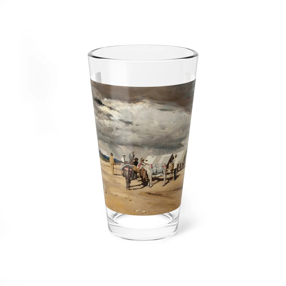 At the Camp (Magazine Illustration) Pint Glass 16oz-16oz-Go Mug Yourself