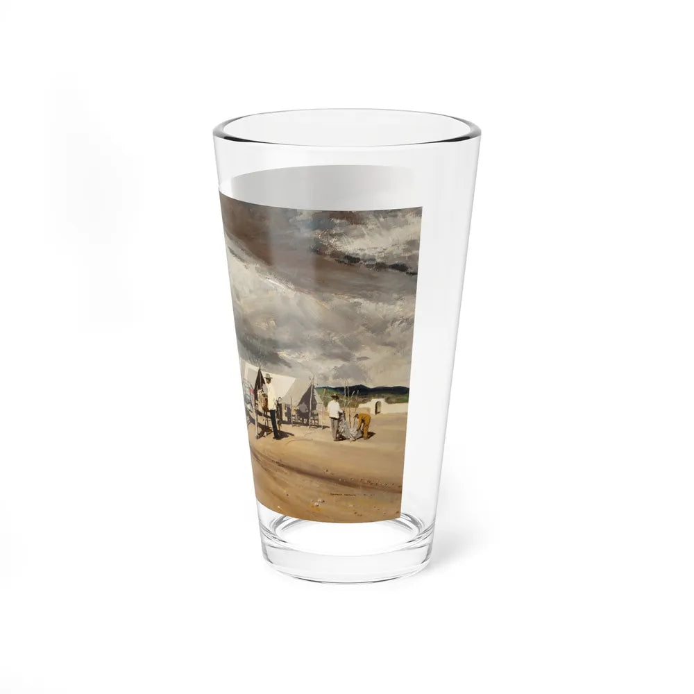 At the Camp (Magazine Illustration) Pint Glass 16oz-Go Mug Yourself