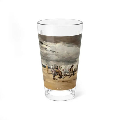 At the Camp (Magazine Illustration) Pint Glass 16oz - Go Mug Yourself