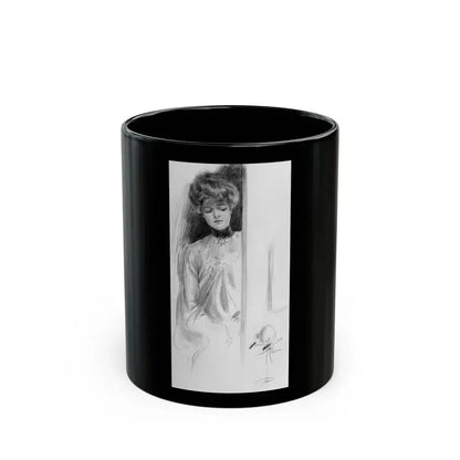 At the Doorway, Saturday Evening Post interior, 1903 - Black Coffee Mug 11oz - Go Mug Yourself