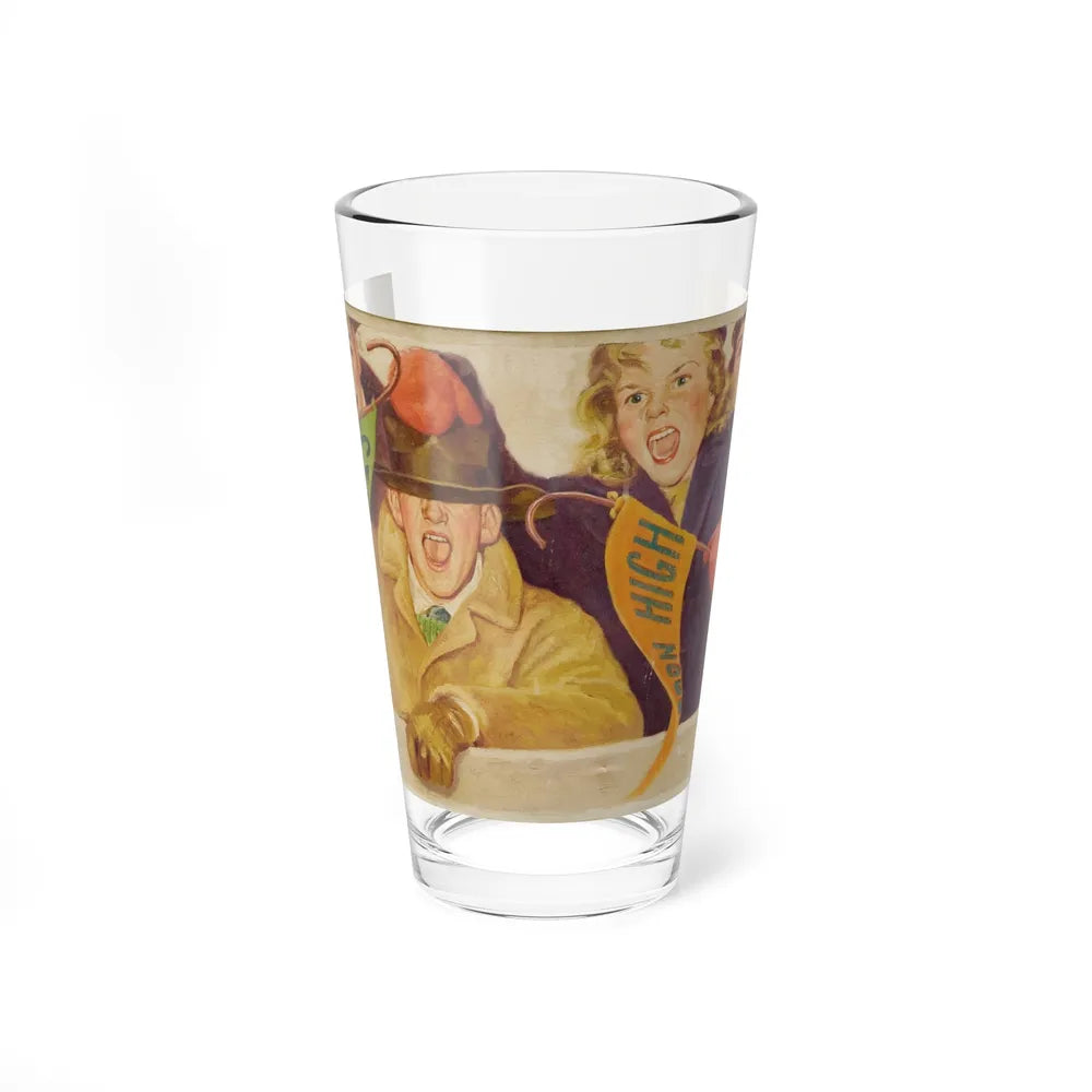 At the Football Game (Magazine Illustration) Pint Glass 16oz-16oz-Go Mug Yourself