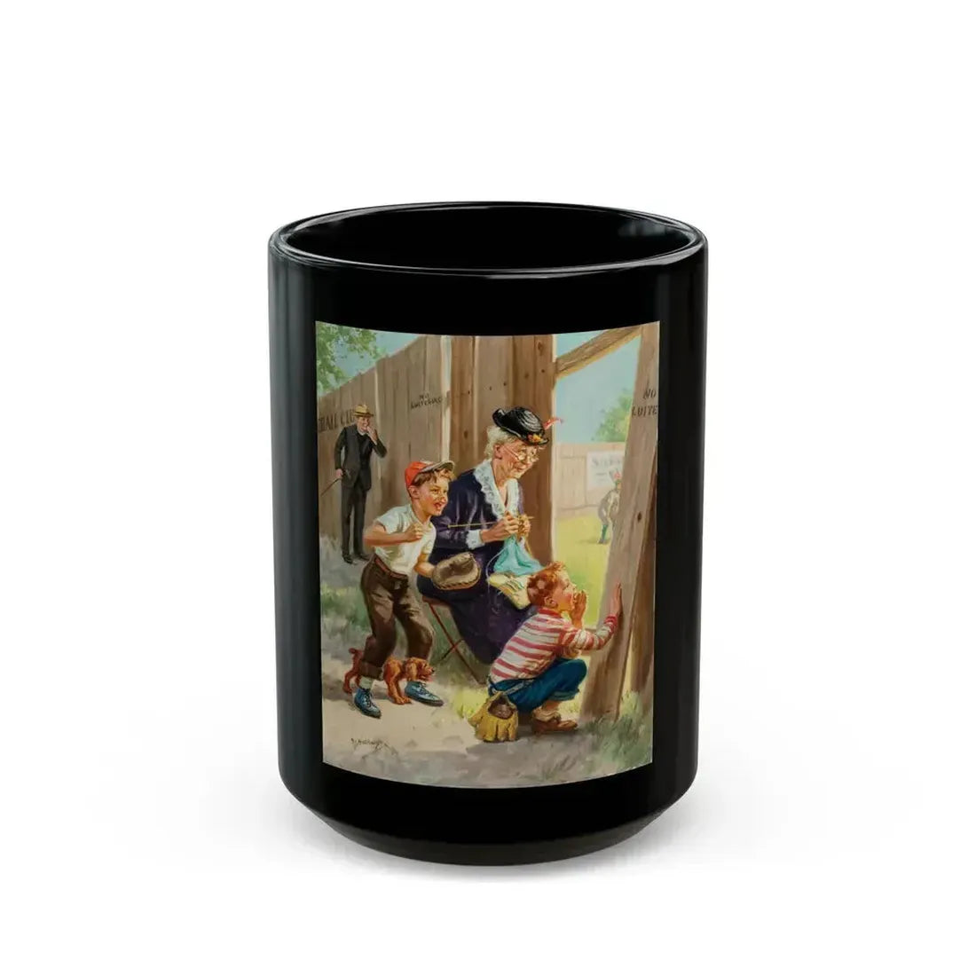 At the Game - Black Coffee Mug 15oz - Go Mug Yourself