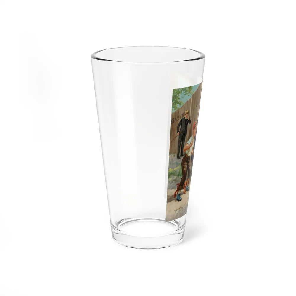 At the Game (Magazine Illustration) Pint Glass 16oz-Go Mug Yourself