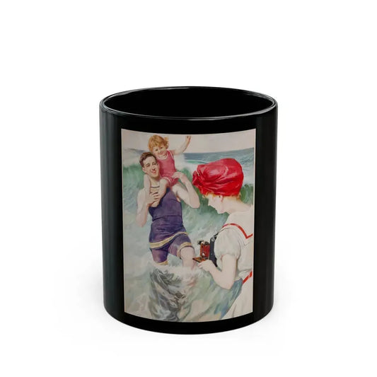 At the Ocean - Black Coffee Mug 11oz - Go Mug Yourself