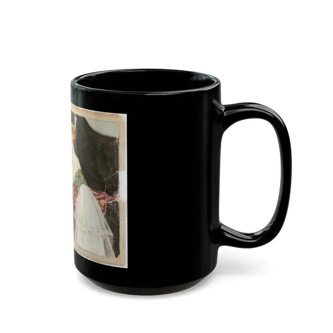 At the Piano Illustration (c. 1910s) - Black Coffee Mug - Go Mug Yourself