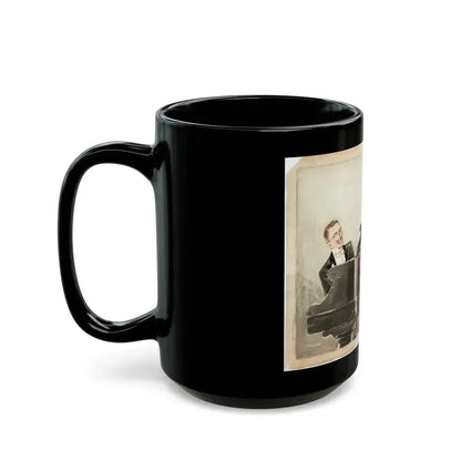 At the Piano Illustration (c. 1910s) - Black Coffee Mug - Go Mug Yourself