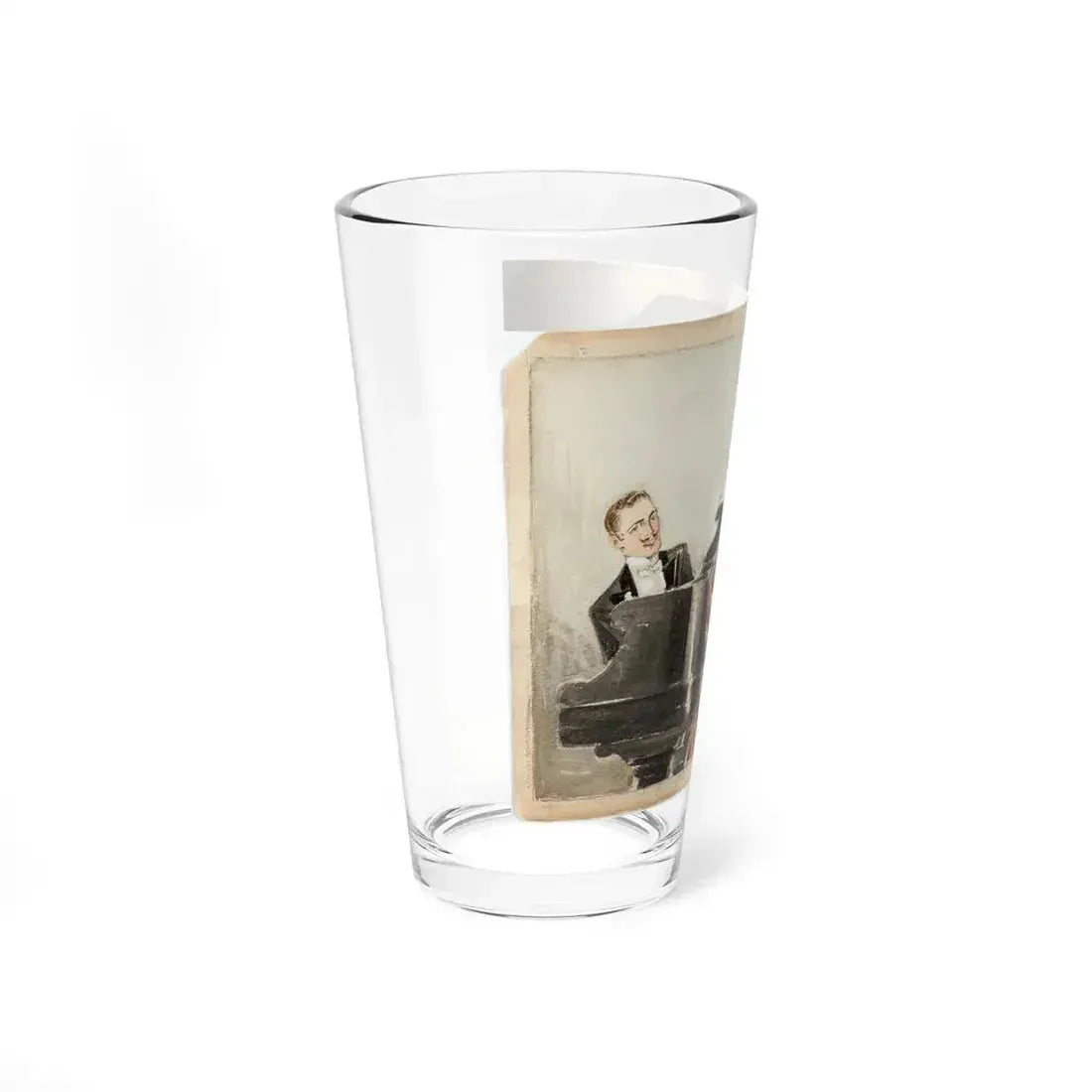 At the Piano Illustration (c. 1910s) (Magazine Illustration) Pint Glass 16oz - Go Mug Yourself