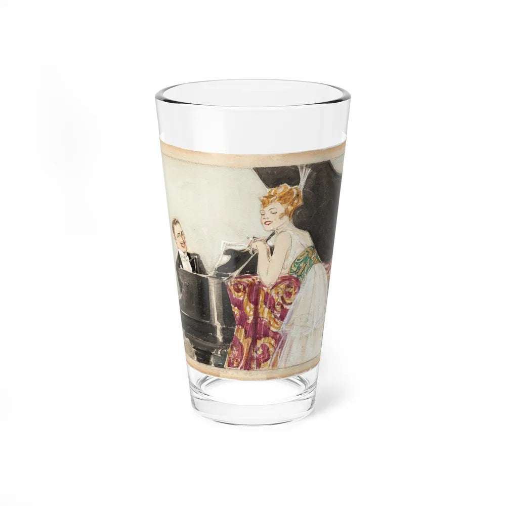 At the Piano Illustration (c. 1910s) (Magazine Illustration) Pint Glass 16oz-16oz-Go Mug Yourself