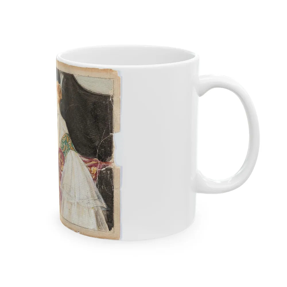 At the Piano Illustration (c. 1910s) - White Coffee Mug-Go Mug Yourself