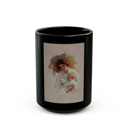 At the Port of Embarkment, Woman's Home Companion magazine story illustration - Black Coffee Mug 15oz - Go Mug Yourself