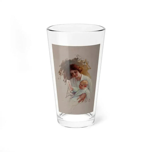 At the Port of Embarkment, Woman's Home Companion magazine story illustration (Magazine Illustration) Pint Glass 16oz 16oz - Go Mug Yourself