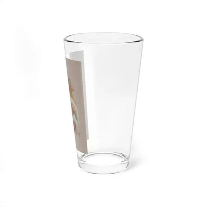 At the Port of Embarkment, Woman's Home Companion magazine story illustration (Magazine Illustration) Pint Glass 16oz - Go Mug Yourself