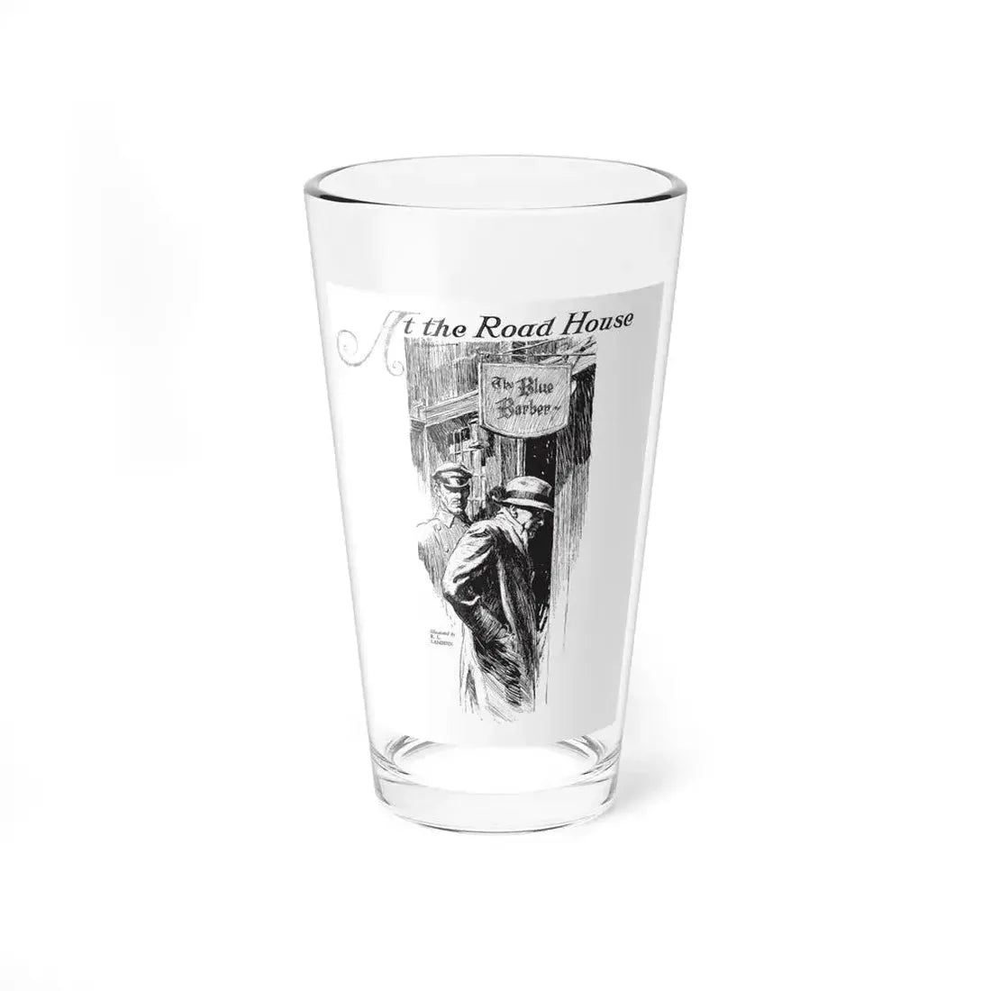 At The Road House (1), Collier's, January 7, 1928 (Magazine Illustration) Pint Glass 16oz 16oz - Go Mug Yourself