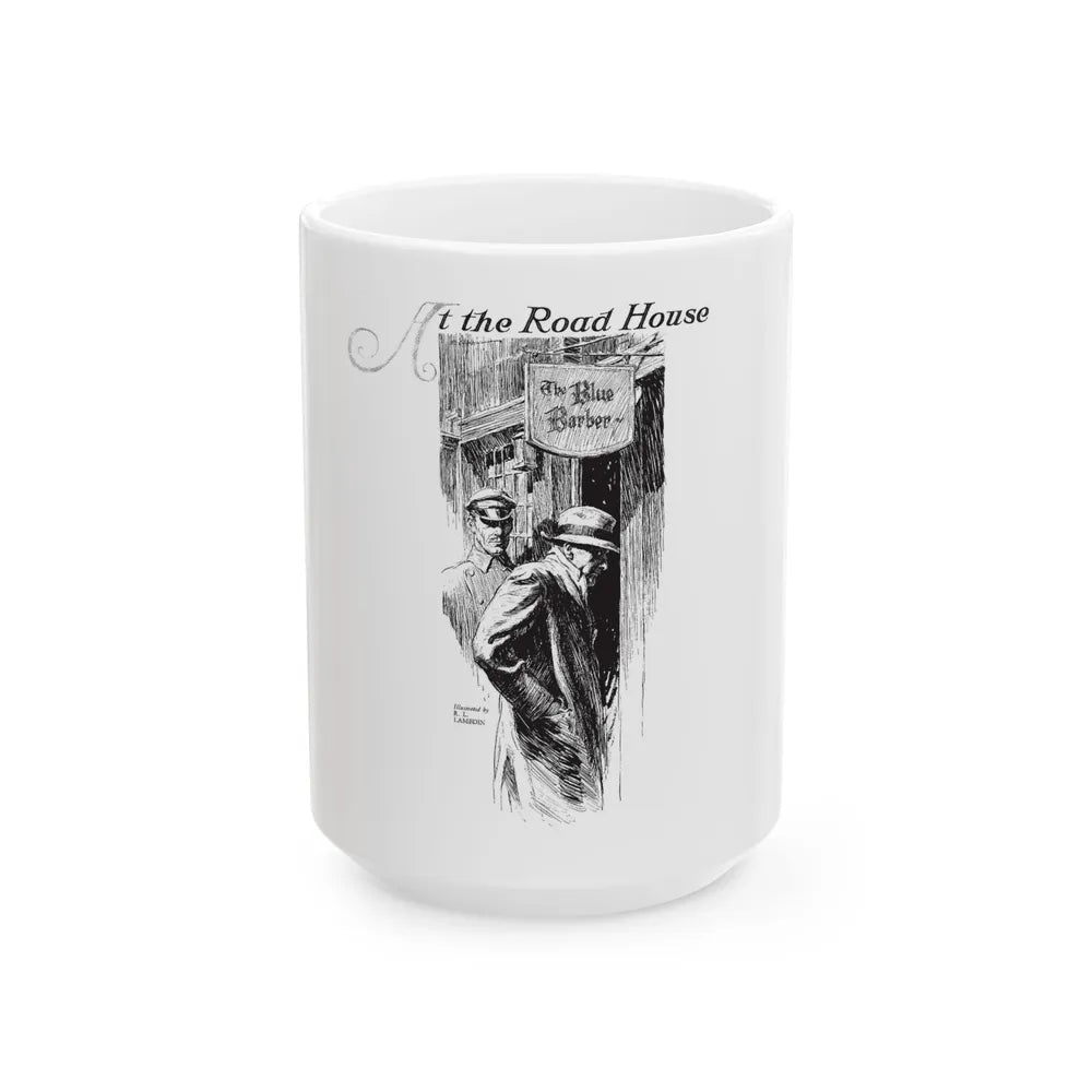 At The Road House (1), Collier's, January 7, 1928 - White Coffee Mug-15oz-Go Mug Yourself