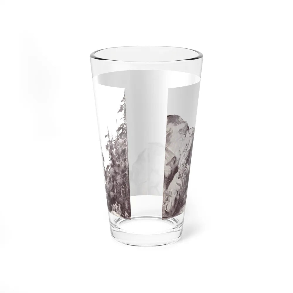 At the Sacred Rock (2), The American Boy, September, 1933 (Magazine Illustration) Pint Glass 16oz-Go Mug Yourself