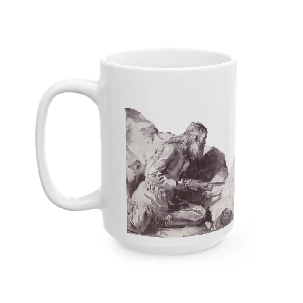 At the Sacred Rock (2), The American Boy, September, 1933 - White Coffee Mug-Go Mug Yourself