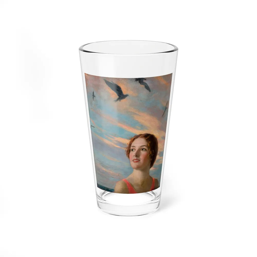 At the Seaside, The American Magazine cover, August 1926 (Magazine Illustration) Pint Glass 16oz-16oz-Go Mug Yourself