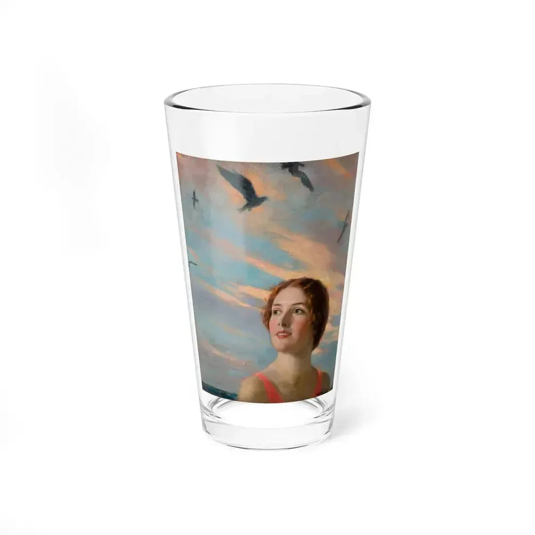 At the Seaside, The American Magazine cover, August 1926 (Magazine Illustration) Pint Glass 16oz 16oz - Go Mug Yourself