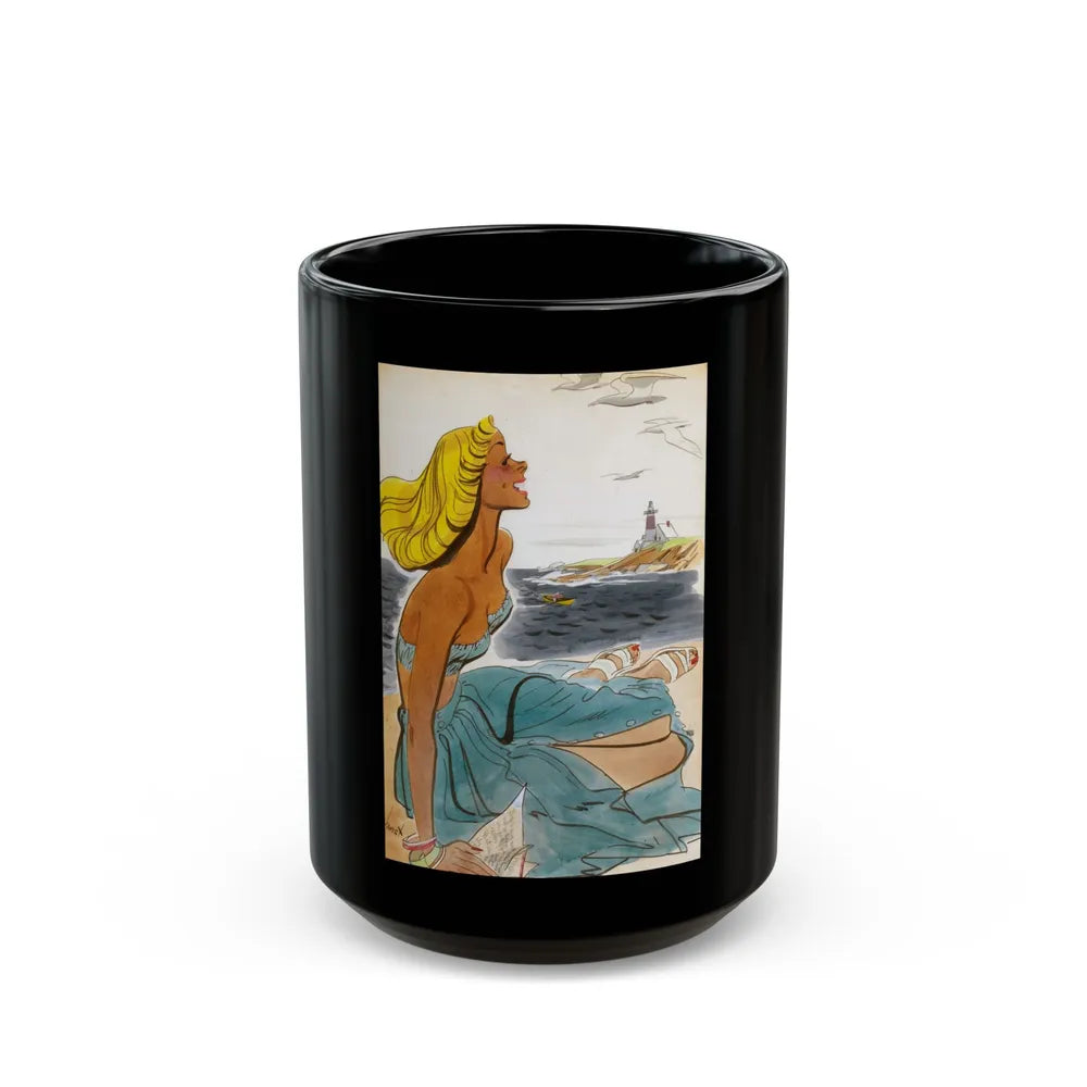 At the Shore - Black Coffee Mug-15oz-Go Mug Yourself