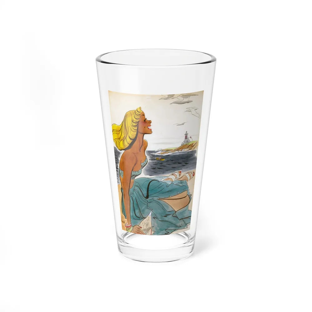 At the Shore (Magazine Illustration) Pint Glass 16oz-16oz-Go Mug Yourself