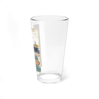 At the Shore (Magazine Illustration) Pint Glass 16oz-Go Mug Yourself