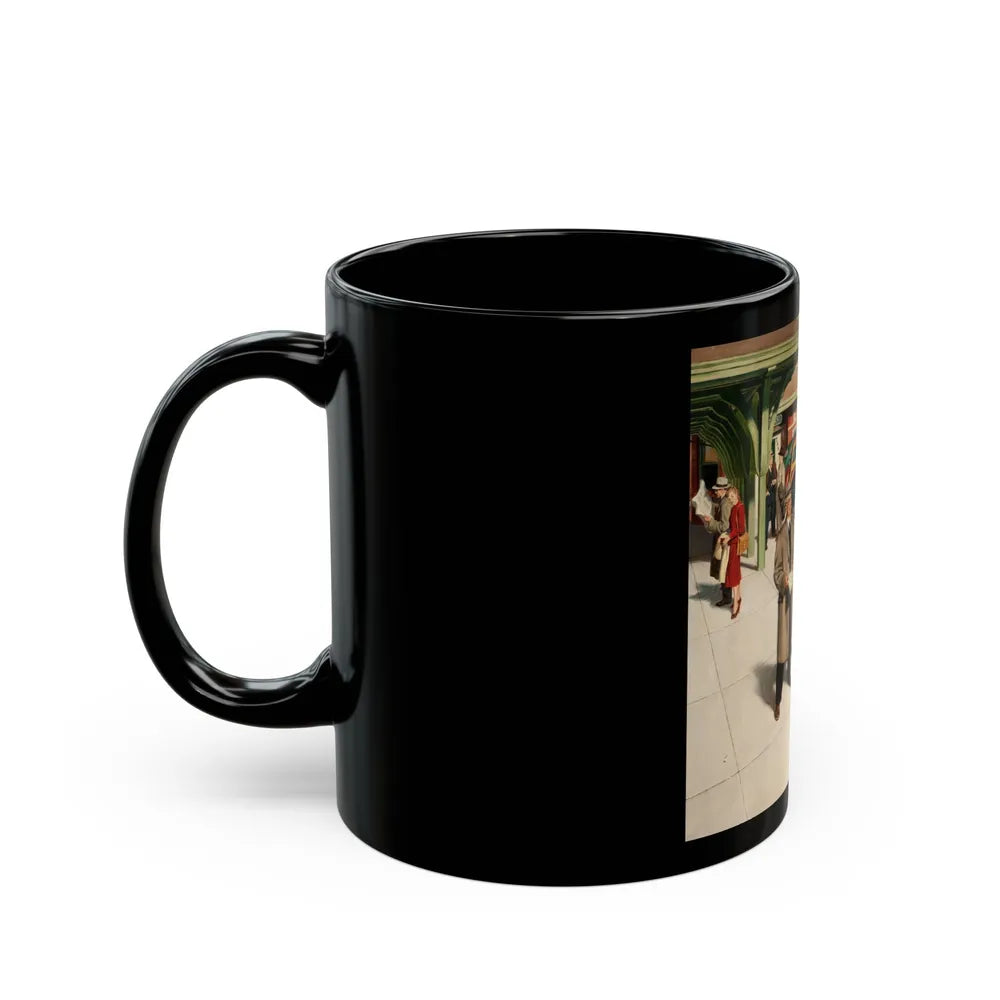 At the Station - Black Coffee Mug-Go Mug Yourself